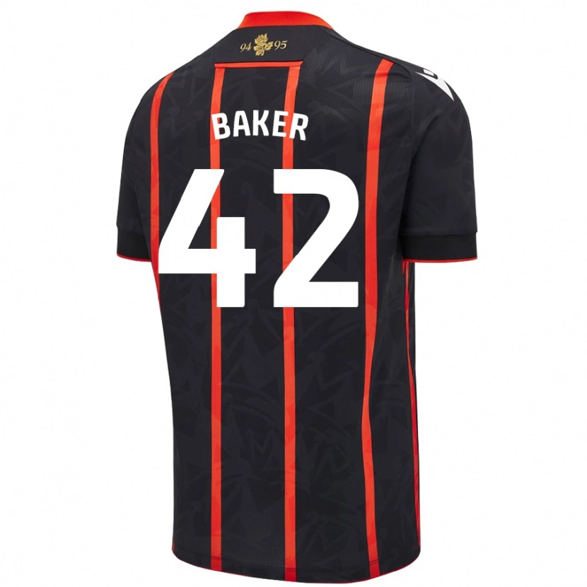 Danxen Kinderen Lewis Baker #42 Zwart Rood Uitshirt Uittenue 2024/25 T-Shirt