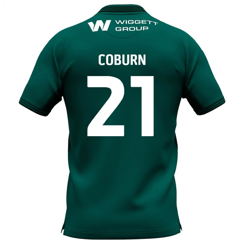 Danxen Kinderen Josh Coburn #21 Groen Uitshirt Uittenue 2024/25 T-Shirt