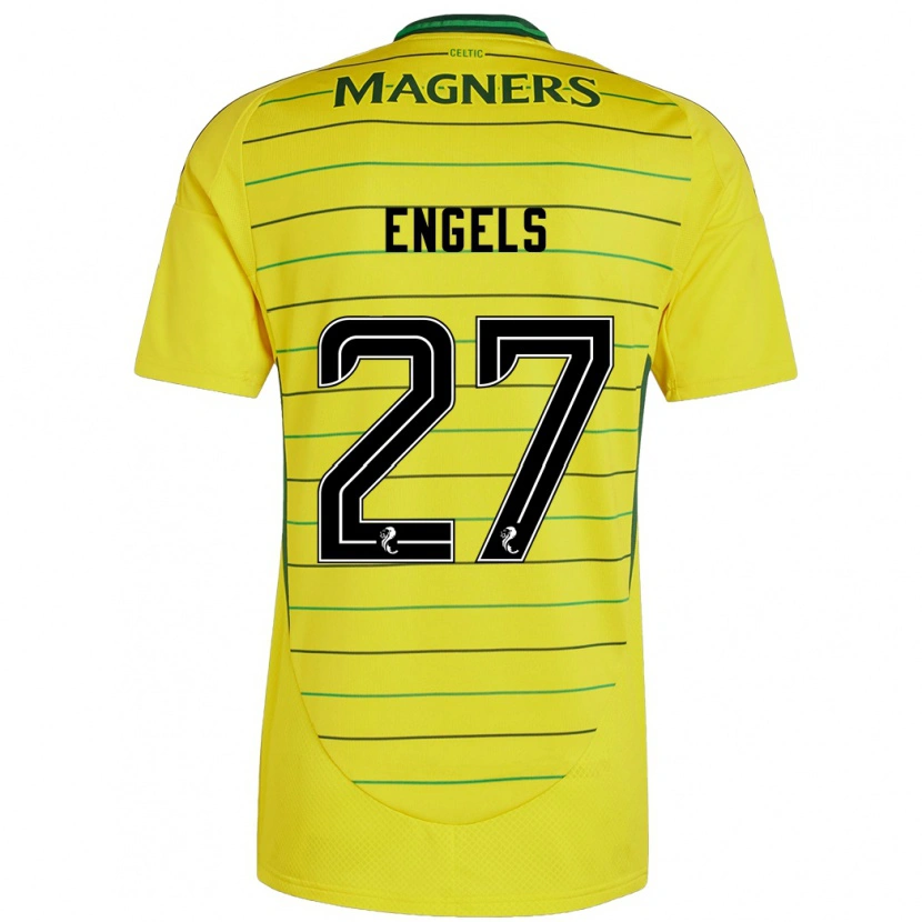 Danxen Kinderen Arne Engels #27 Geel Uitshirt Uittenue 2024/25 T-Shirt