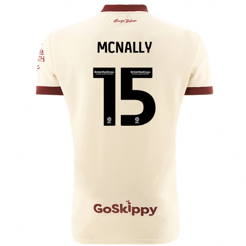 Danxen Kinderen Luke Mcnally #15 Crèmewit Uitshirt Uittenue 2024/25 T-Shirt