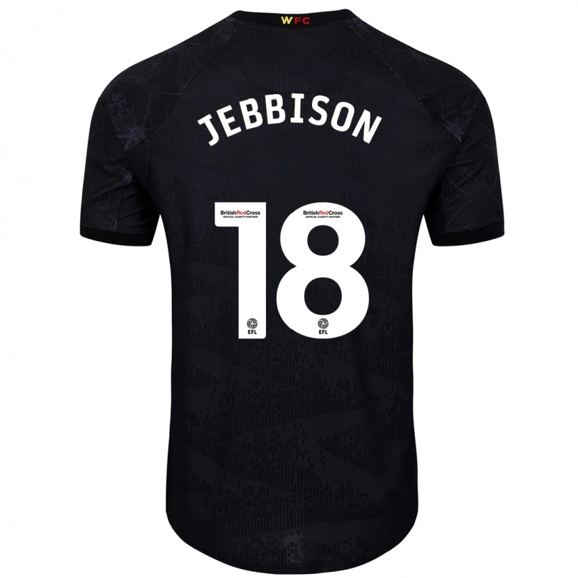 Danxen Kinderen Daniel Jebbison #18 Zwart Wit Uitshirt Uittenue 2024/25 T-Shirt