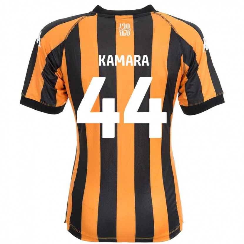 Danxen Kinderen Abu Kamara #44 Zwart Amber Thuisshirt Thuistenue 2024/25 T-Shirt