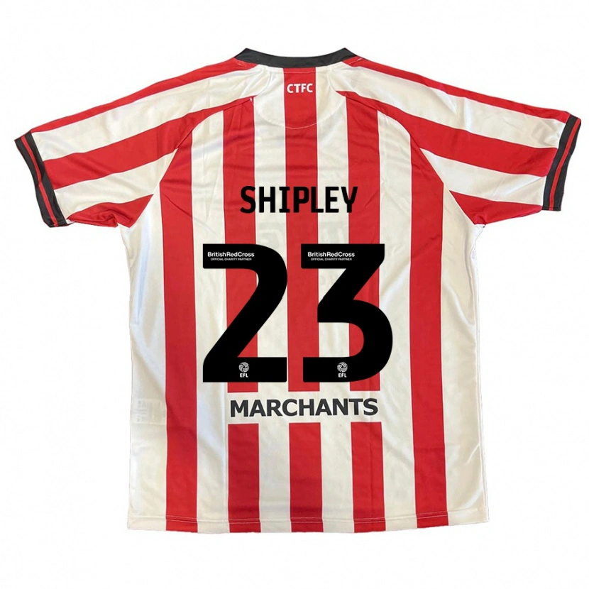 Danxen Kinderen Lewis Shipley #23 Rood Wit Thuisshirt Thuistenue 2024/25 T-Shirt