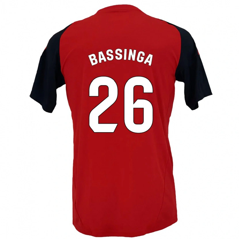 Danxen Kinderen Aboubacar Bassinga #26 Rood Zwart Thuisshirt Thuistenue 2024/25 T-Shirt