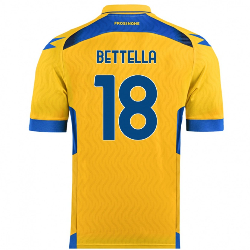 Danxen Kinderen Davide Bettella #18 Geel Thuisshirt Thuistenue 2024/25 T-Shirt