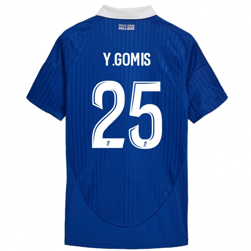 Danxen Kinderen Yoni Gomis #25 Blauw Wit Thuisshirt Thuistenue 2024/25 T-Shirt