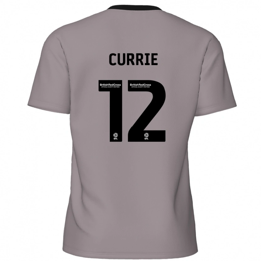 Danxen Kinderen Jack Currie #12 Grijs Uitshirt Uittenue 2024/25 T-Shirt