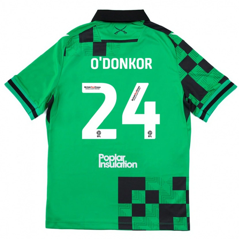 Danxen Kinderen Gatlin O'donkor #24 Groen Zwart Uitshirt Uittenue 2024/25 T-Shirt