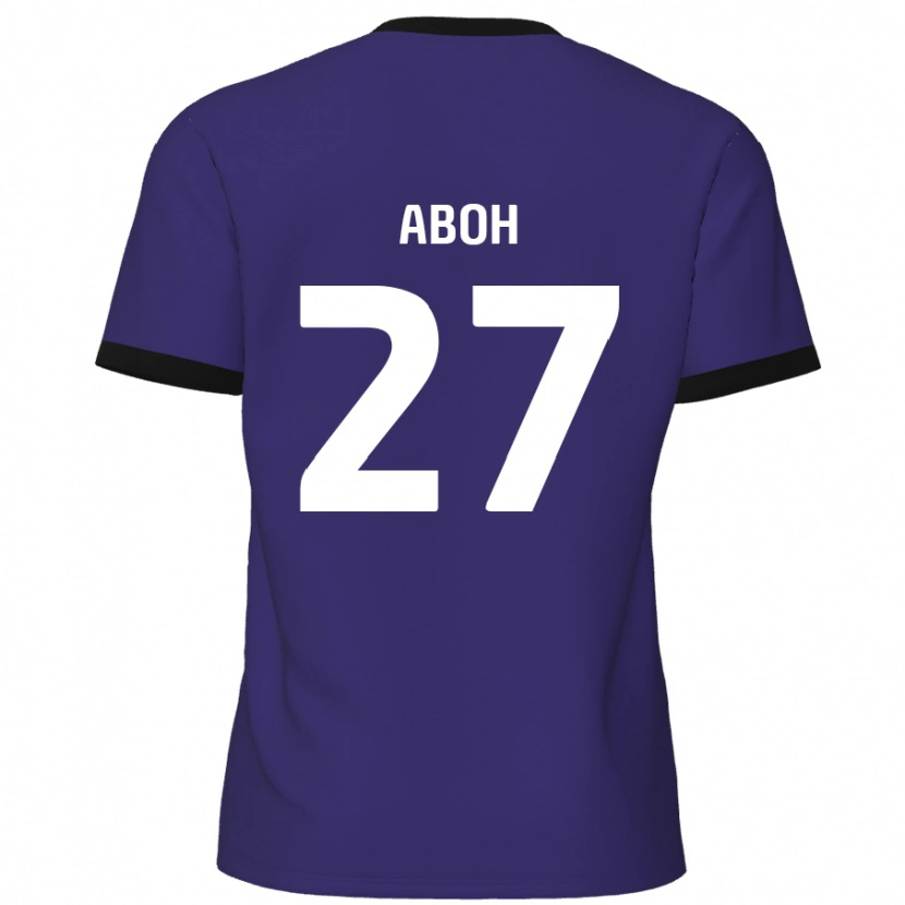 Danxen Kinderen Ken Aboh #27 Paars Uitshirt Uittenue 2024/25 T-Shirt