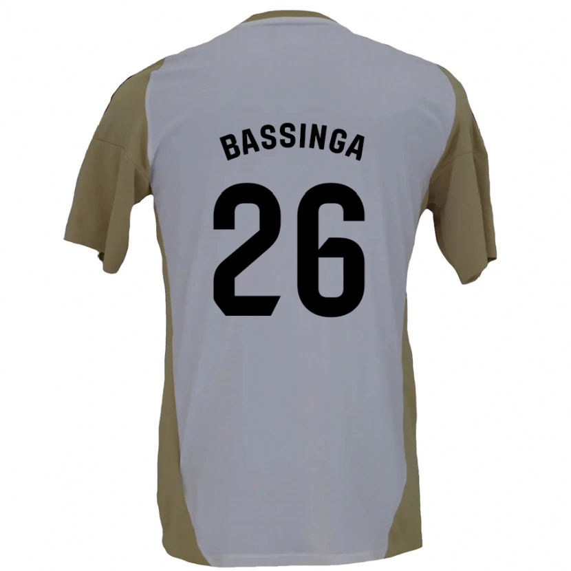 Danxen Kinderen Aboubacar Bassinga #26 Bruin Wit Uitshirt Uittenue 2024/25 T-Shirt