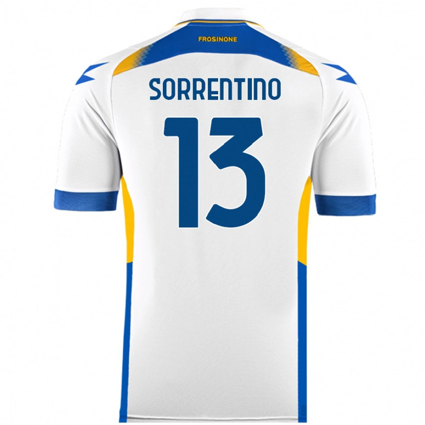 Danxen Kinderen Alessandro Sorrentino #13 Wit Uitshirt Uittenue 2024/25 T-Shirt