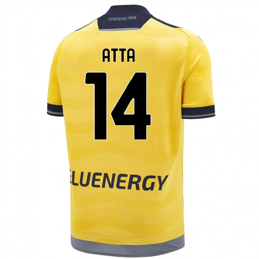 Danxen Kinderen Arthur Atta #14 Goud Uitshirt Uittenue 2024/25 T-Shirt