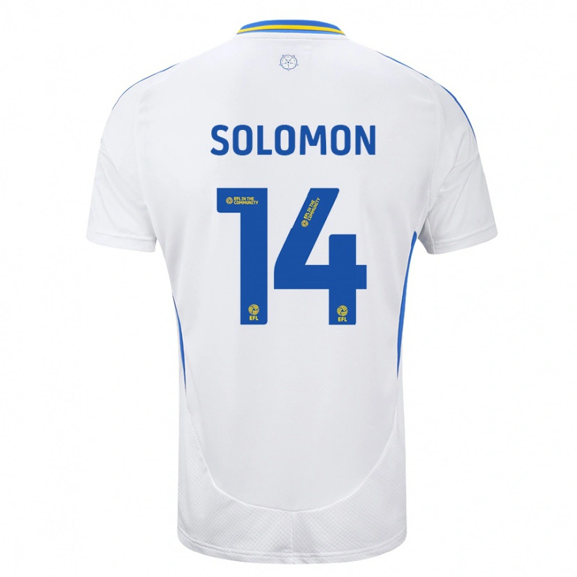 Danxen Heren Manor Solomon #14 Wit Blauw Thuisshirt Thuistenue 2024/25 T-Shirt