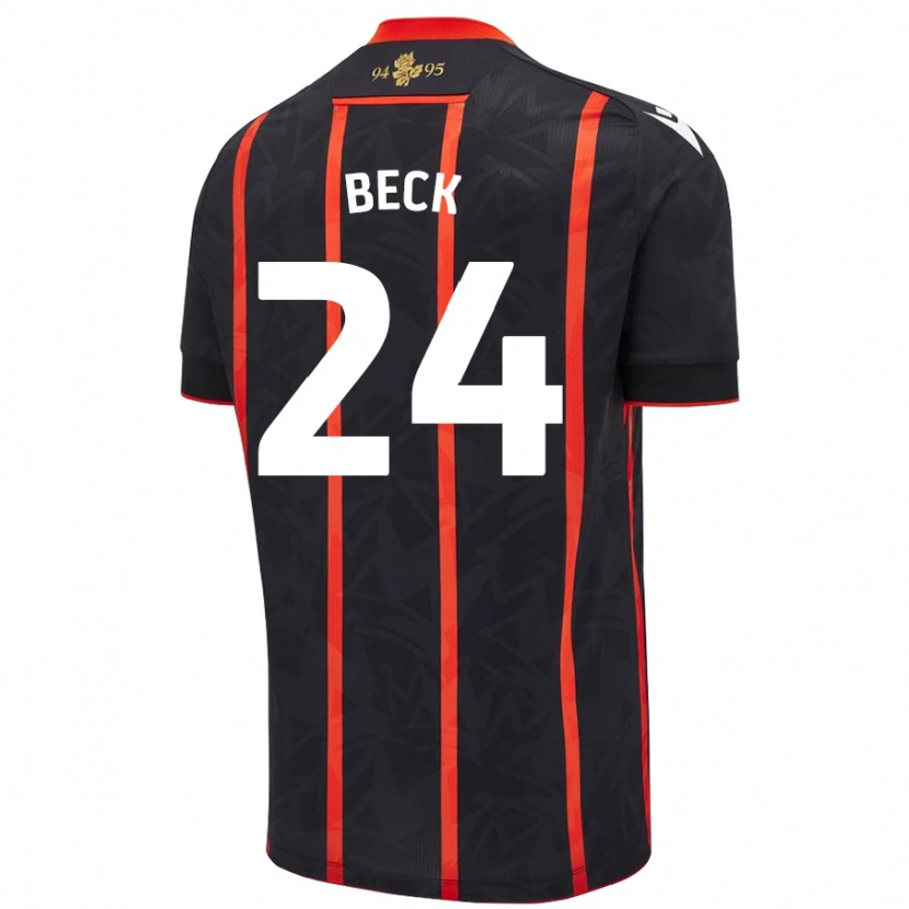 Danxen Heren Owen Beck #24 Zwart Rood Uitshirt Uittenue 2024/25 T-Shirt