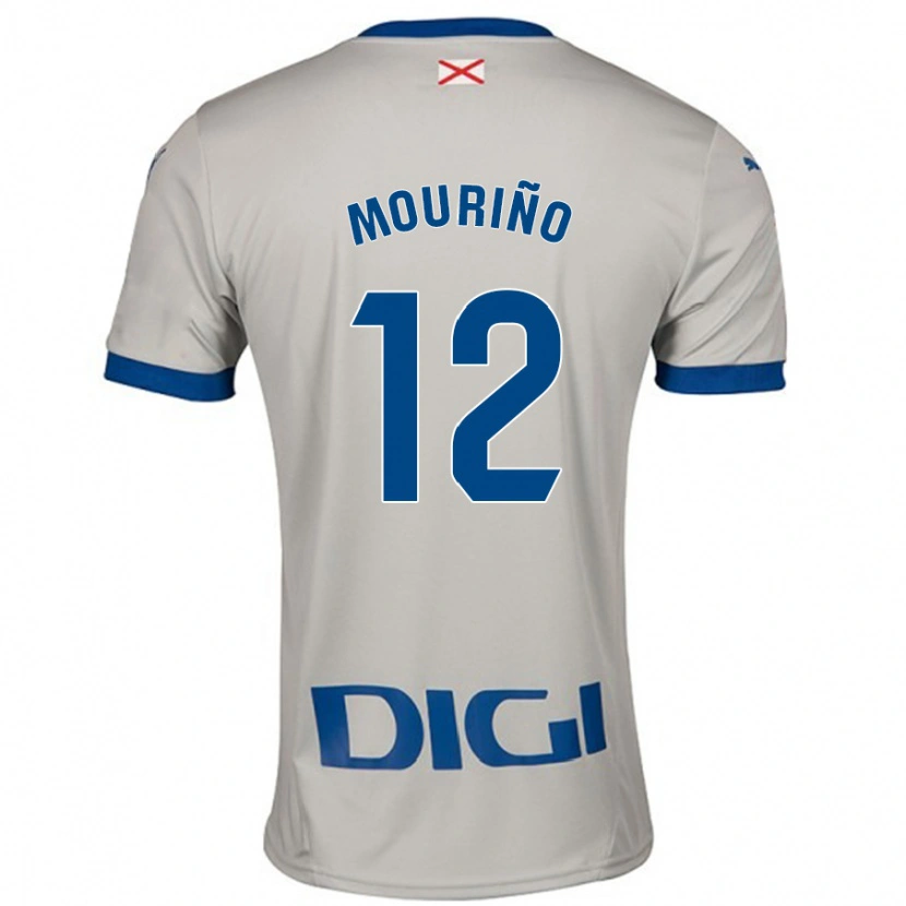 Danxen Heren Santiago Mouriño #12 Lichtgrijs Uitshirt Uittenue 2024/25 T-Shirt