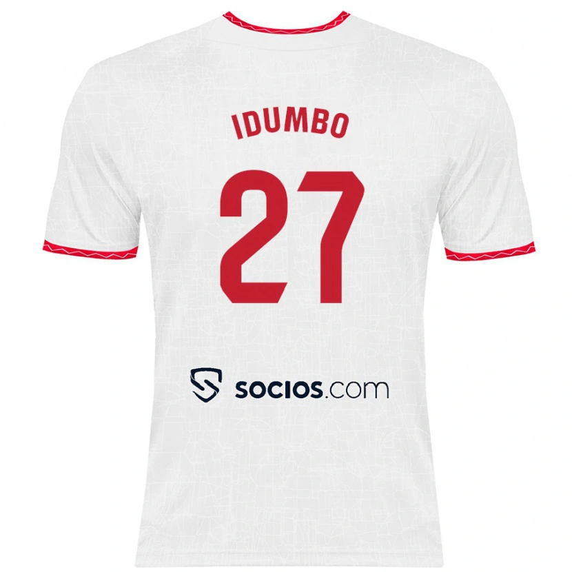 Danxen Heren Stanis Idumbo Muzambo #27 Wit Rood Thuisshirt Thuistenue 2024/25 T-Shirt