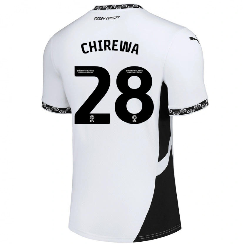 Danxen Heren Tawanda Chirewa #28 Wit Zwart Thuisshirt Thuistenue 2024/25 T-Shirt