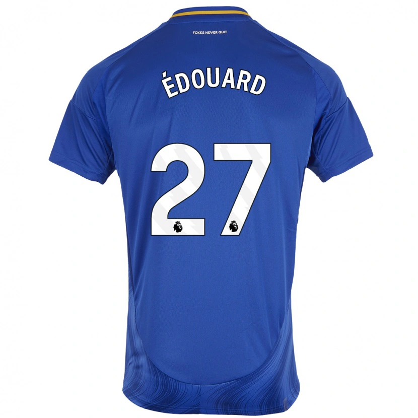 Danxen Heren Odsonne Edouard #27 Blauw Wit Thuisshirt Thuistenue 2024/25 T-Shirt