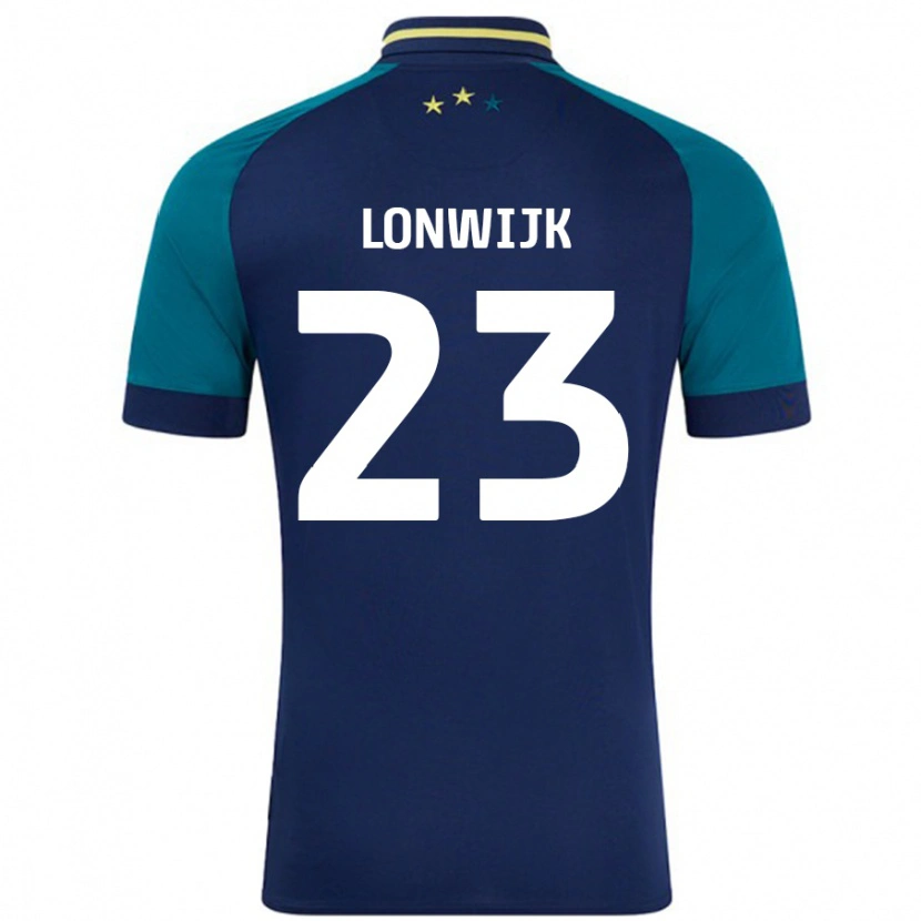 Danxen Heren Nigel Lonwijk #23 Marineblauw Donkergroen Uitshirt Uittenue 2024/25 T-Shirt