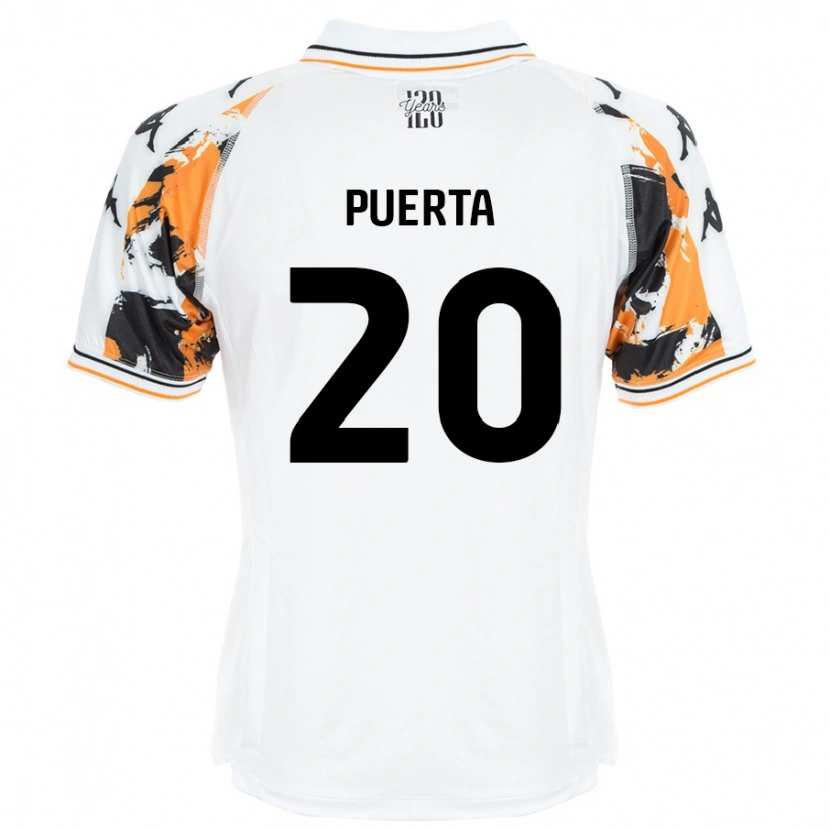 Danxen Heren Gustavo Puerta #20 Wit Uitshirt Uittenue 2024/25 T-Shirt