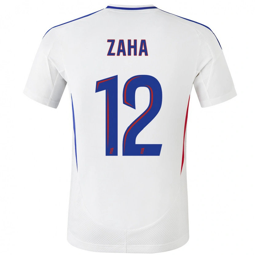 Danxen Heren Wilfried Zaha #12 Wit Blauw Thuisshirt Thuistenue 2024/25 T-Shirt