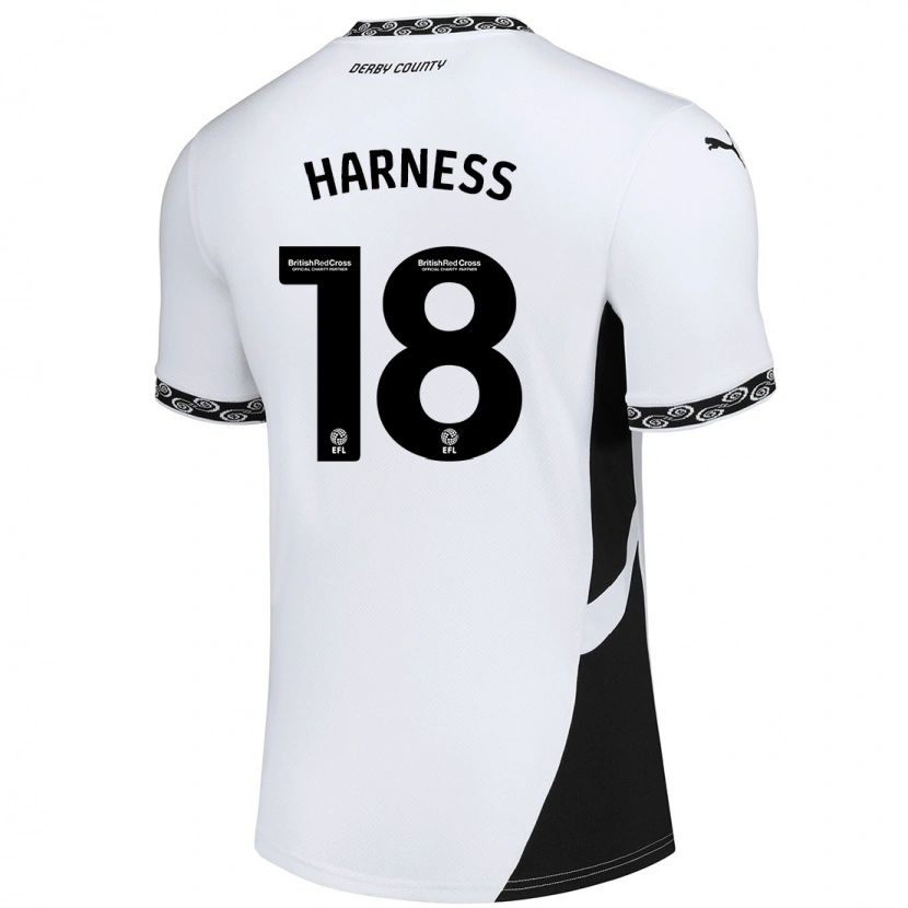 Danxen Heren Marcus Harness #18 Wit Zwart Thuisshirt Thuistenue 2024/25 T-Shirt