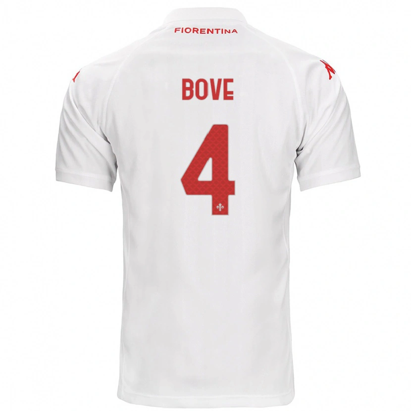 Danxen Heren Edoardo Bove #4 Wit Uitshirt Uittenue 2024/25 T-Shirt