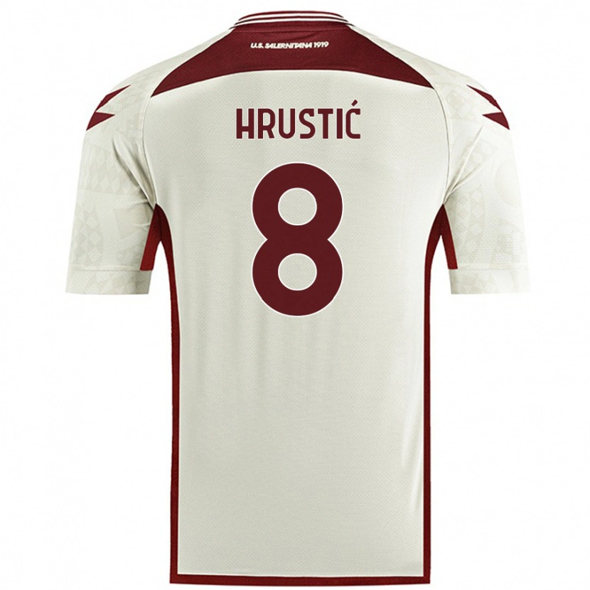 Danxen Heren Ajdin Hrustić #8 Crèmekleur Uitshirt Uittenue 2024/25 T-Shirt