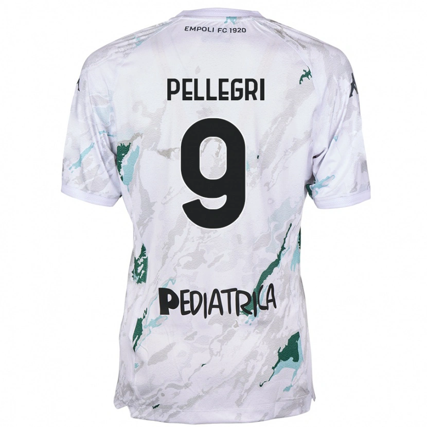 Danxen Heren Pietro Pellegri #9 Grijs Uitshirt Uittenue 2024/25 T-Shirt