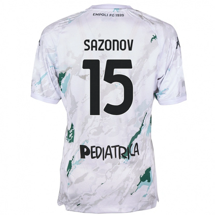 Danxen Heren Saba Sazonov #15 Grijs Uitshirt Uittenue 2024/25 T-Shirt