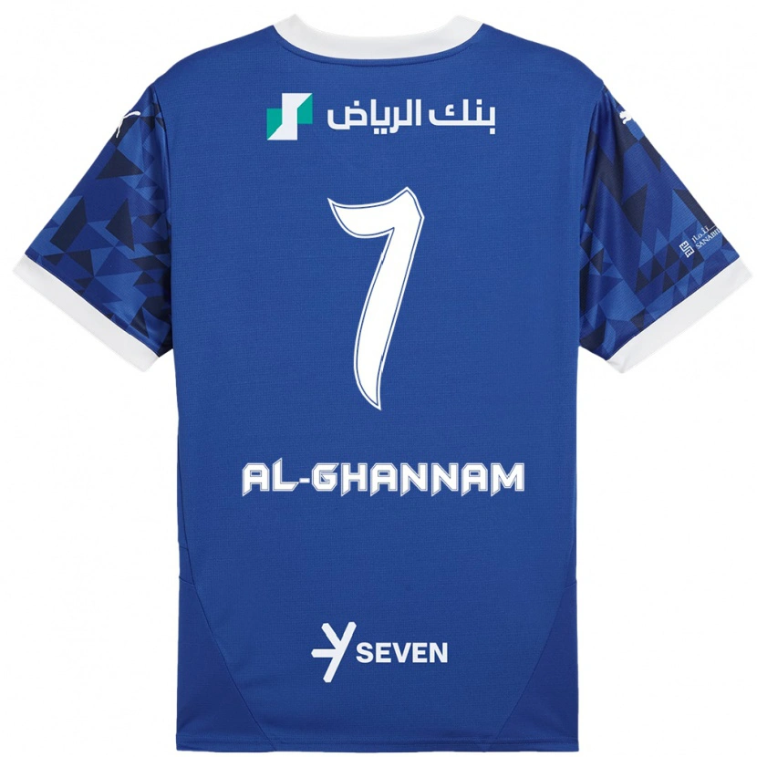 Danxen Heren Khalid Al-Ghannam #7 Donkerblauw Wit Thuisshirt Thuistenue 2024/25 T-Shirt