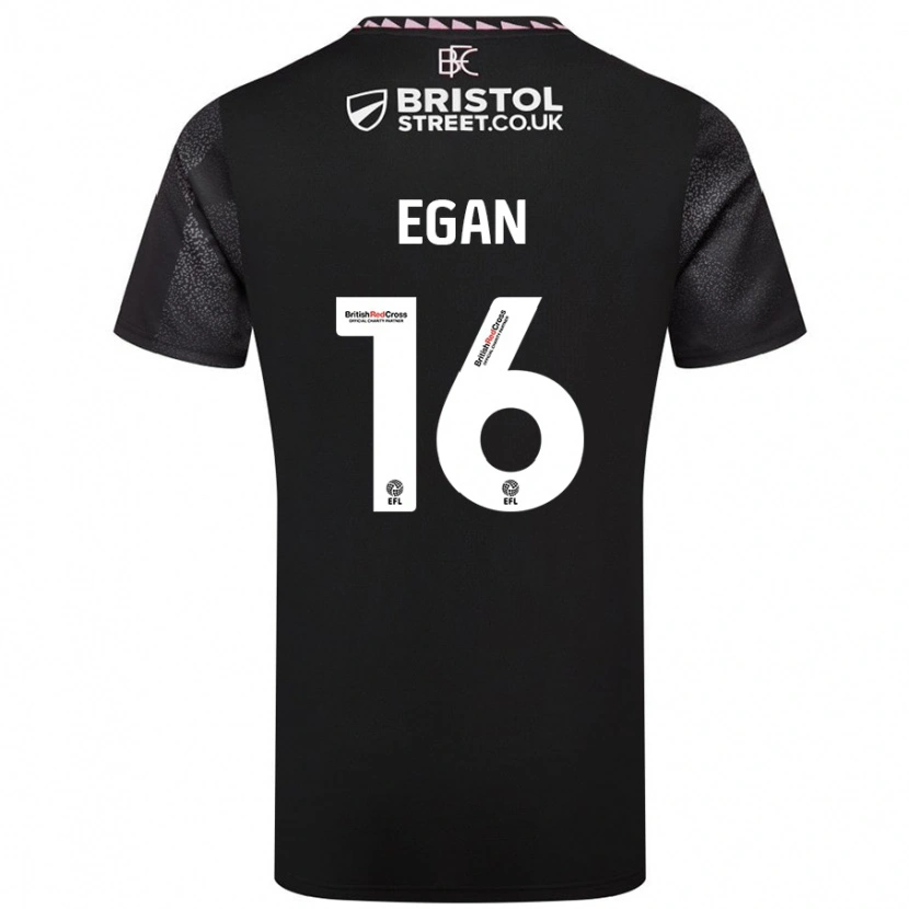 Danxen Heren John Egan #16 Zwart Uitshirt Uittenue 2024/25 T-Shirt