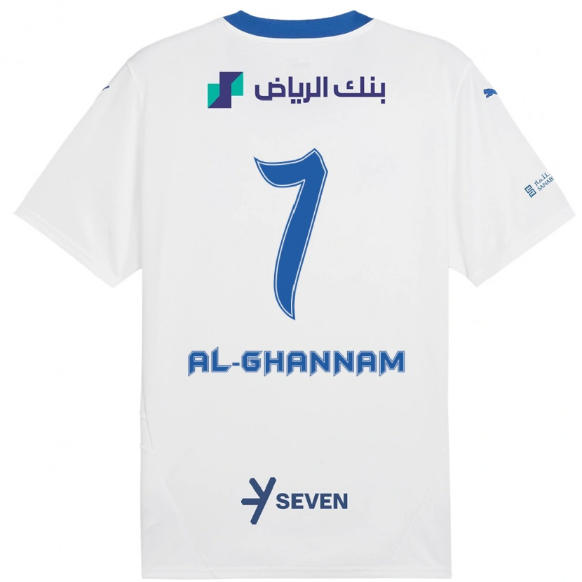 Danxen Heren Khalid Al-Ghannam #7 Wit Blauw Uitshirt Uittenue 2024/25 T-Shirt