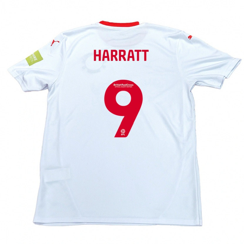 Danxen Heren Kian Harratt #9 Wit Uitshirt Uittenue 2024/25 T-Shirt