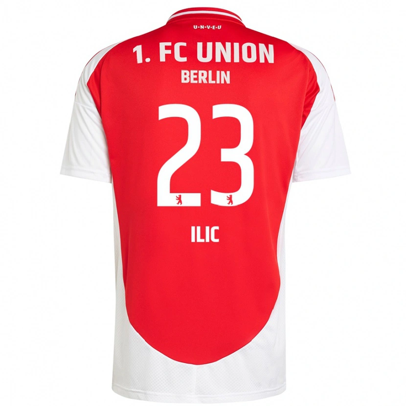 Danxen Dames Andrej Ilic #23 Rood Wit Thuisshirt Thuistenue 2024/25 T-Shirt