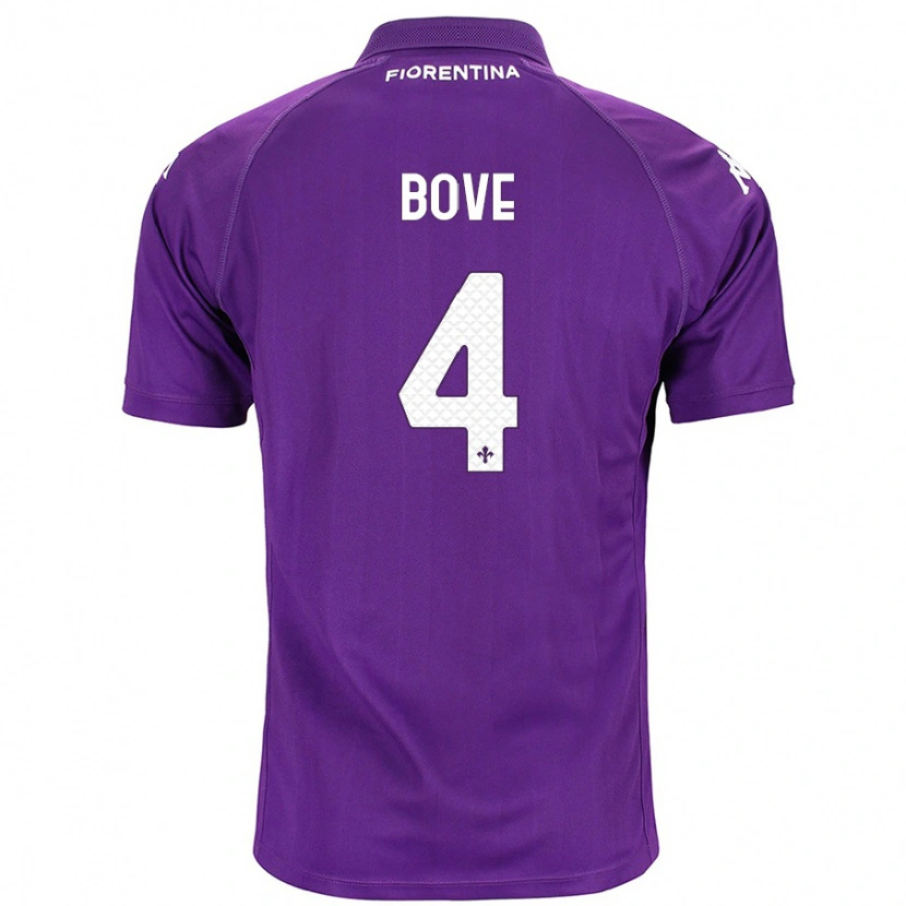 Danxen Dames Edoardo Bove #4 Paars Thuisshirt Thuistenue 2024/25 T-Shirt